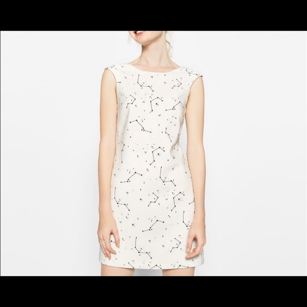 ZARA Trafaluc collection white silk dress